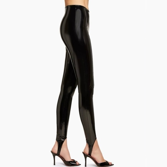 Amina Muaddi x Wolfrod Latex Stirrup Leggings 🖤 sz 6 NWOT - Picture 7 of 16